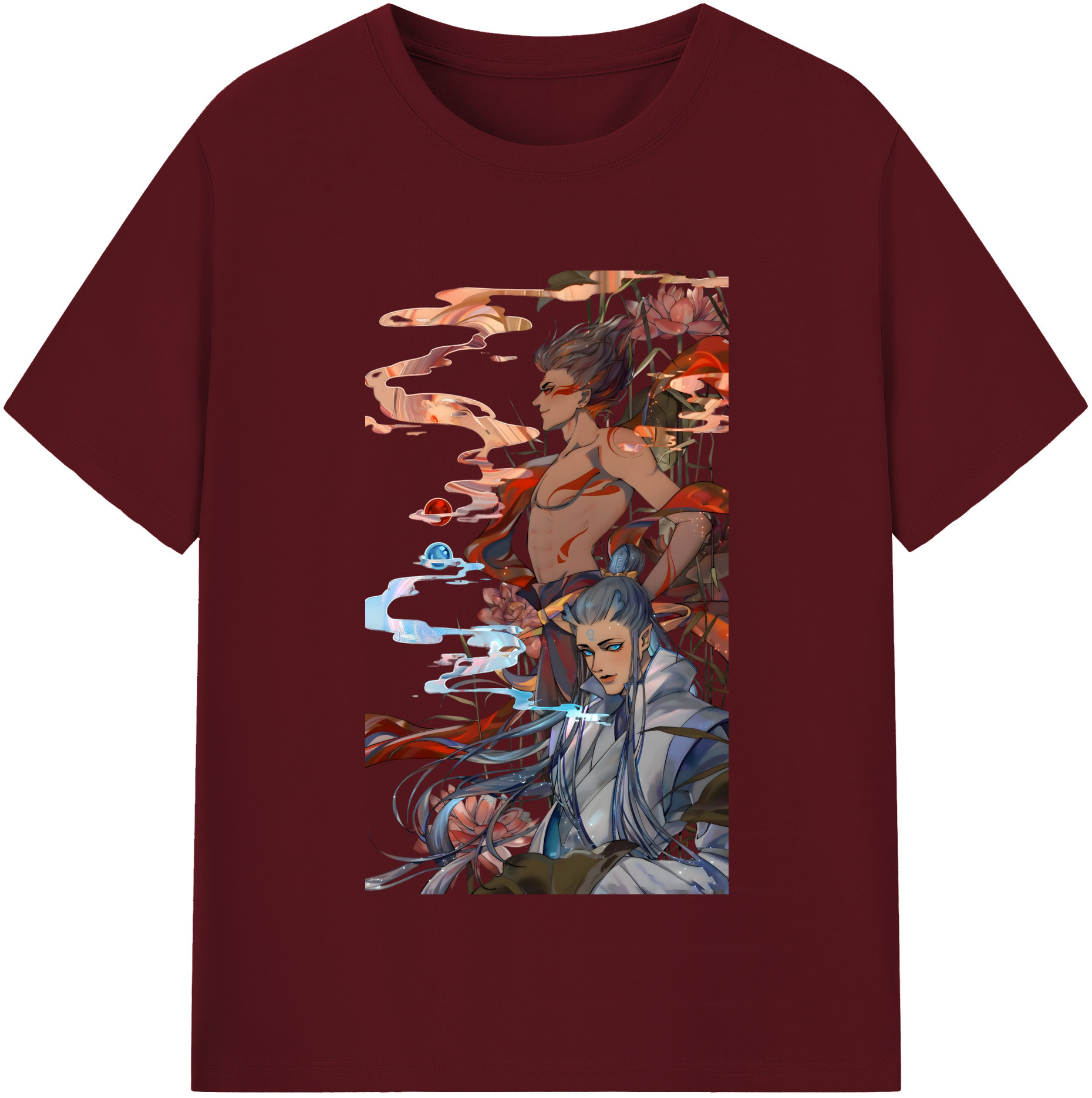 （画像用） Ne Zha 2 ナタ 魔童の大暴れ 綿100％半袖Tシャツ（フロントプリント）